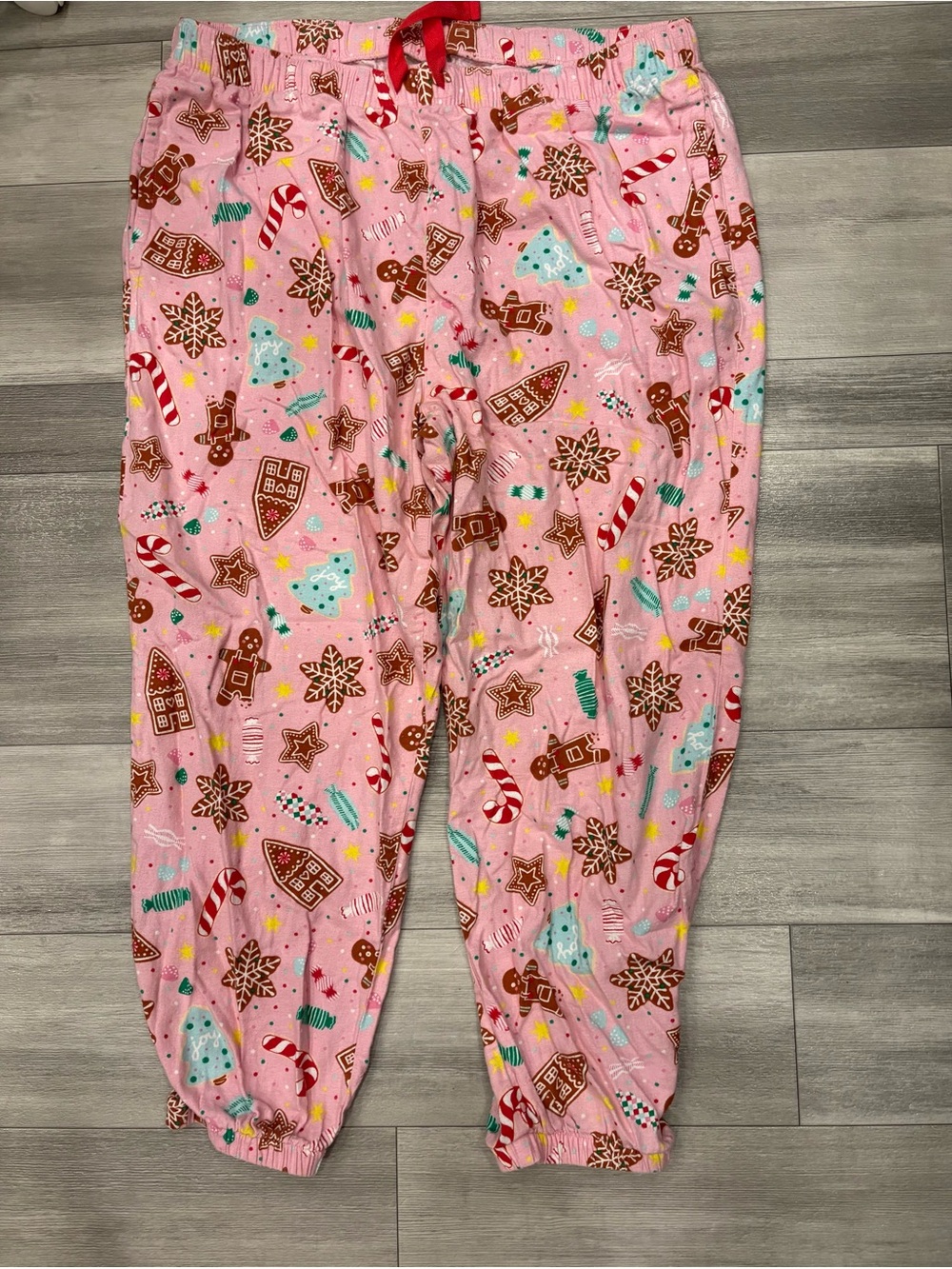 Women’s Pink Holiday Gingerbread Pajama Pants